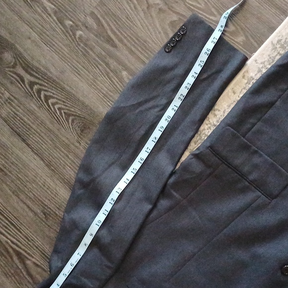 Burberry Vintage Navy Blue 100% Wool Suit Jacket 44 Burberrys - Picture 14 of 16